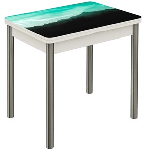Обеденный раздвижной стол Бари хром №6 (Exclusive 179K/белый) в Махачкале