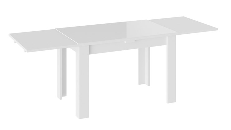 Стол раздвижной Норман тип 1, цвет Белый/Стекло белый глянец в Махачкале - изображение 1