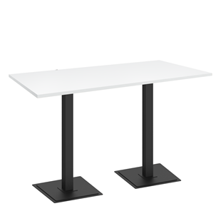 Обеденный стол SHT-TU5-BS1/Н110 (2 шт.)/ТT 120/80 (черный/белый шагрень) в Махачкале