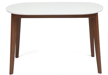 Кухонный стол раздвижной BOSCO (Боско) бук/мдф 120+30x80x75 Белый/Коричневый арт.11258 в Махачкале