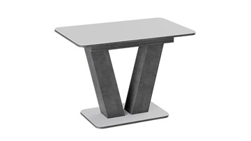 Раздвижной стол Чинзано тип 1 (Моод темный/стекло белое матовое) в Махачкале