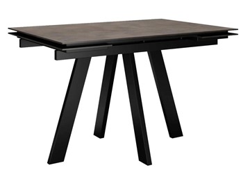 Обеденный раздвижной стол DikLine DM120 Хромикс бронза / опоры черные в Махачкале
