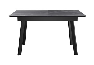 Раздвижной стол DikLine SKH125 Керамика Серый мрамор/подстолье черное/опоры черные (2 уп.) в Махачкале