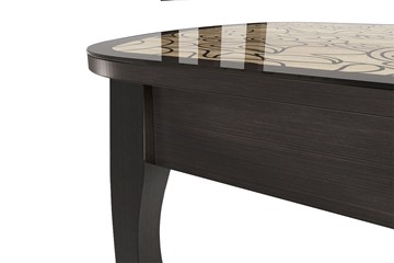 Кухонный стол раскладной Экстра 2 цвет венге-арабика (1000х600х745) в Махачкале - предосмотр 1