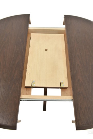 Кухонный раскладной стол Фабрицио-1 исп. Круг 820, Тон 9 (Морилка/Эмаль) в Махачкале - изображение 6