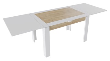 Обеденный раздвижной стол Хьюстон тип 4 (Белый/Дуб Крафт золотой) в Махачкале - предосмотр 1