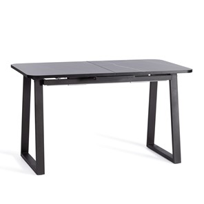 Кухонный стол раздвижной MALTIDO ЛДСП/HPL/металл, 130/160x75x75 Мрамор чёрный/чёрный арт.20627 в Махачкале