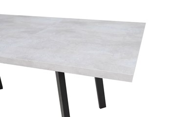 Обеденный раздвижной стол Робин, опоры прямые, цемент светлый в Махачкале - предосмотр 3