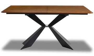 Кухонный стол раскладной T1712A: орех 180 (WK-07)/черный (PC-02) в Махачкале