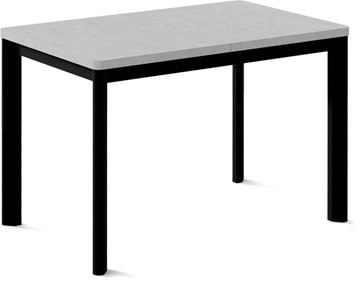 Кухонный стол раскладной Токио-1L (ноги металлические черные, светлый цемент) в Махачкале - предосмотр