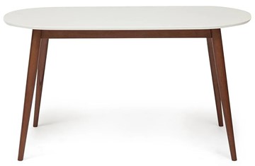 Кухонный обеденный стол MAX (Макс) бук/мдф 140х80х75 Белый/Коричневый арт.10465 в Махачкале