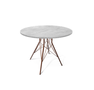 Обеденный стол SHT-TU2-1 / SHT-TT 90 ЛДСП (бетон чикаго светло-серый/медный металлик) в Махачкале