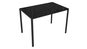 Обеденный стол Торрес тип 1 (Черный муар/Черный глянец) в Махачкале