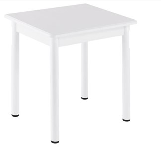 Кухонный пристенный стол НСПА-02 МДФ, белый МДФ/белое дерево/36 прямые трубки белый в Махачкале
