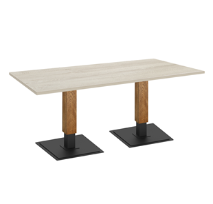 Обеденный стол SHT-TU22 (2 шт.)/ТT 120/80 (дуб брашированный коричневый/черный муар/дуб беленый) в Махачкале