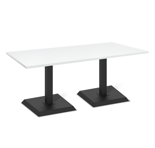 Кухонный стол SHT-TU5-BS2 (2 шт.)/ТT 120/80 (черный/белый шагрень) в Махачкале
