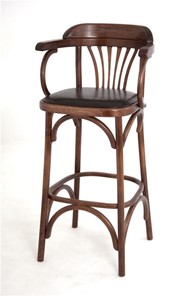 Барный стул 750 мягкий (средний тон, экокожа коричневая) в Махачкале