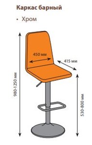 Обеденный стул В-630 каркас барный хром, велюр - мазерати олива в Махачкале - предосмотр 1