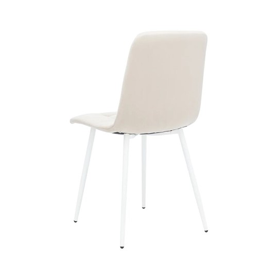 Обеденный стул Leset Скай (Металл белый/велюр песок) в Махачкале - изображение 3