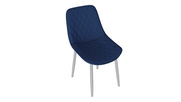 Обеденный стул Oscar (Белый муар/Велюр L005 синий) в Махачкале