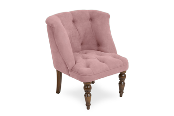 Кресло на ножках Бриджит розовый ножки коричневые в Махачкале