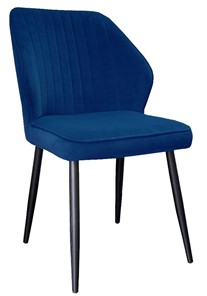 Обеденный стул 222, микровелюр Z20 синий, ножки черные в Махачкале