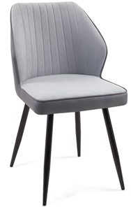 Обеденный стул 222 v08 серый, ножки черные в Махачкале