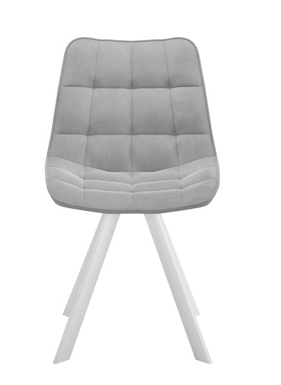 Кухонный стул 229 Поворотный, Микровелюр B22 Grey / опоры белые в Махачкале - изображение 1
