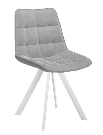 Кухонный стул 229 Поворотный, Микровелюр B22 Grey / опоры белые в Махачкале - изображение