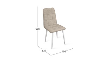 Обеденный стул Аспен К1С (Белый матовый/Микровелюр Duna Brilliant) в Махачкале - предосмотр 5