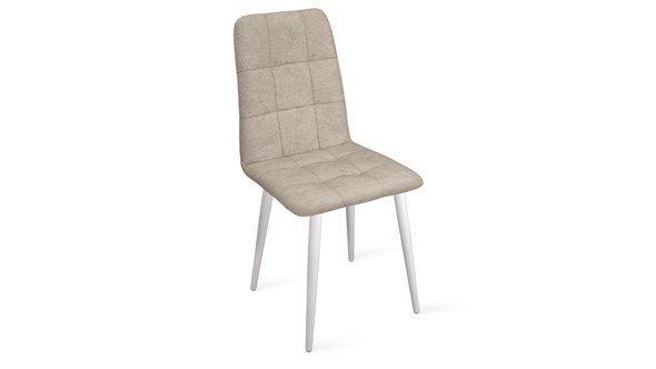 Обеденный стул Аспен К1С (Белый матовый/Микровелюр Duna Brilliant) в Махачкале - изображение