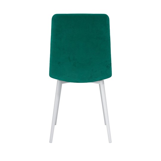 Обеденный стул Белла, велюр тенерифе изумруд/Цвет металл белый в Махачкале - изображение 3