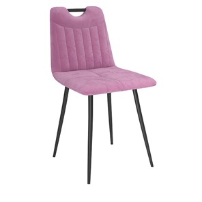 Кухонный стул Брандо, велюр тенерифе розовый/Цвет металл черный в Махачкале