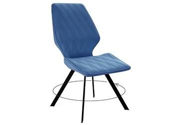Обеденный стул DikLine 243 поворотный B8 BLUE, ножки черные в Махачкале