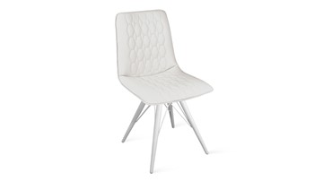 Обеденный стул Хьюго К3 (Белый матовый/Кож.зам Polo White) в Махачкале