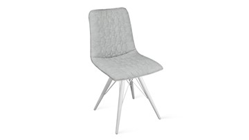Обеденный стул Хьюго К3 (Белый матовый/Микровелюр Duna Silver) в Махачкале