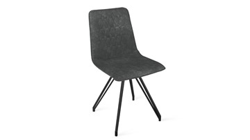 Обеденный стул Хьюго К4 (Черный муар/Микровелюр Wellmart Graphite) в Махачкале