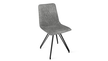 Обеденный стул Хьюго К4 (Черный муар/Микровелюр Wellmart Silver) в Махачкале