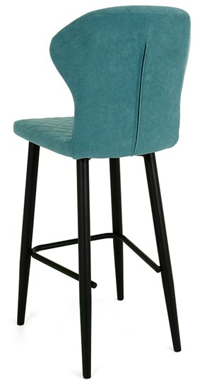 Кухонный стул Марио барный(Аквамарин Т179/ноги черные) в Махачкале - изображение 3
