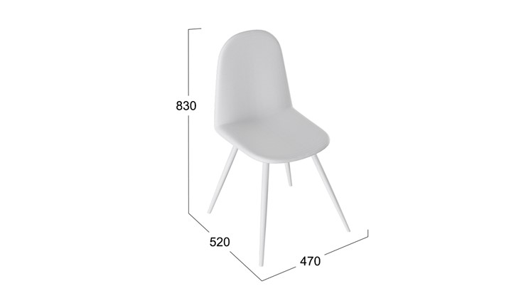 Кухонный стул Марли (конус Т3), Белый муар/Кожзам Белый в Махачкале - изображение 1