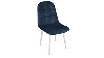 Обеденный стул Райс К1С (Белый матовый/Микровелюр Wellmart Blue) в Махачкале