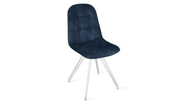 Обеденный стул Райс К4 (Белый матовый/Микровелюр Wellmart Blue) в Махачкале