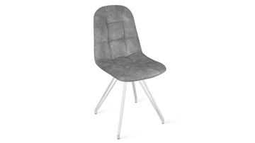Обеденный стул Райс К4 (Белый матовый/Микровелюр Wellmart Silver) в Махачкале