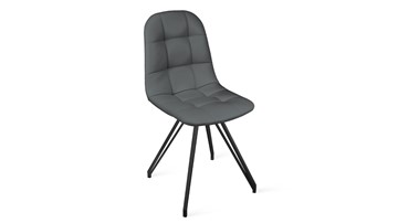 Обеденный стул Райс К4 (Черный муар/Кож.зам Polo Graphite) в Махачкале