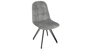 Обеденный стул Райс К4 (Черный муар/Микровелюр Wellmart Silver) в Махачкале