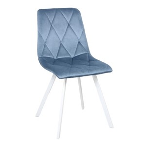 Обеденный стул Рокки WX-221 эмаль белая велюр голубой в Махачкале