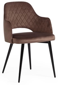 Кухонный стул VALKYRIA (mod. 711) 55х55х80 коричневый barkhat 12/черный арт.19001 в Махачкале