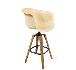 Барный стул SHT-ST31/S93 (бежевый/брашированный коричневый/черный муар) в Махачкале