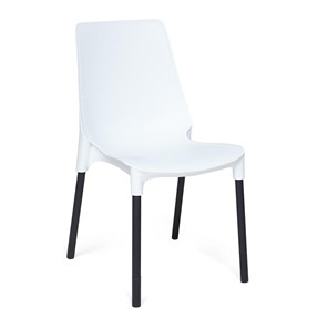 Обеденный стул GENIUS (mod 75) 46x56x84 белый/черные ножки арт.12829 в Махачкале