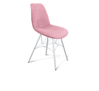 Обеденный стул SHT-ST29-С22 / SHT-S100 (розовый зефир/хром лак) в Махачкале